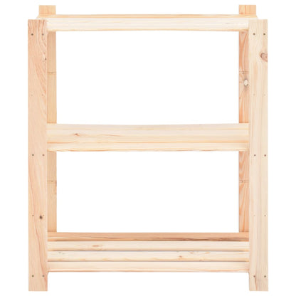 reoler 3 stk. 3 hylder 80x38x90 cm massivt fyrretræ 150 kg