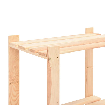 reoler 3 stk. 3 hylder 80x38x90 cm massivt fyrretræ 150 kg