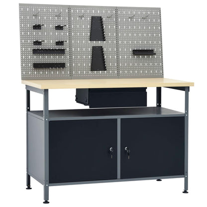 Werkbank mit 3 Wandpaneelen