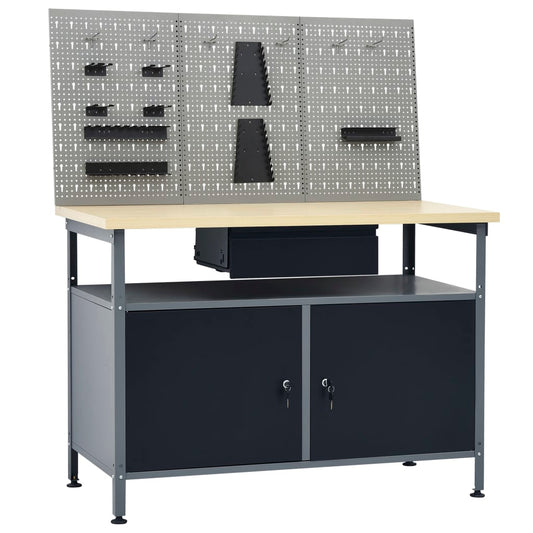 Werkbank mit 3 Wandpaneelen
