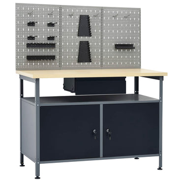 Werkbank mit 3 Wandpaneelen