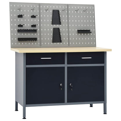 Werkbank mit 3 Wandpaneelen