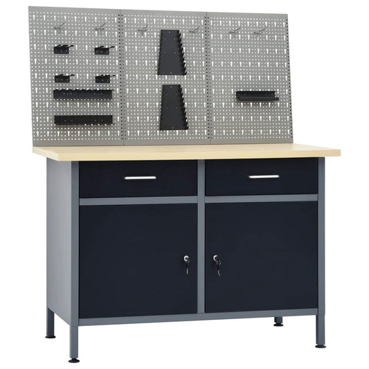 Werkbank mit 3 Wandpaneelen