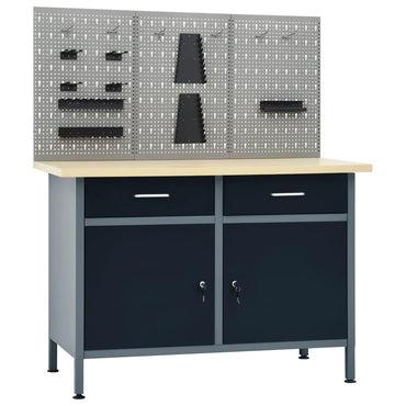 Werkbank mit 3 Wandpaneelen