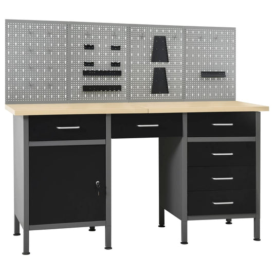 Werkbank mit 4 Wandpaneelen