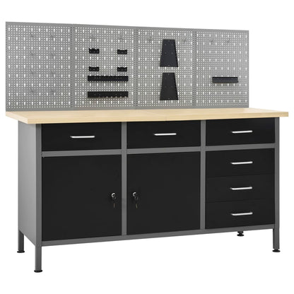 Werkbank mit 4 Wandpaneelen