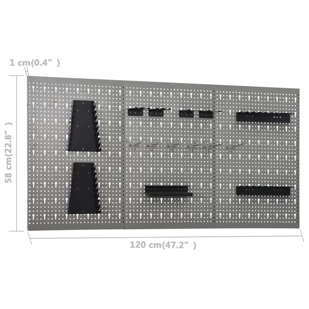 Werkbank mit 3 Wandpaneelen und 1 Schrank