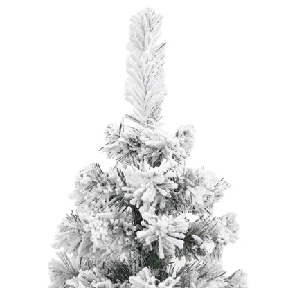 smalt kunstigt juletræ med sne 240 cm PVC grøn