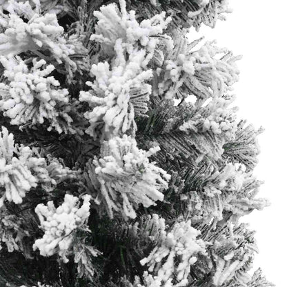 smalt kunstigt juletræ med sne 240 cm PVC grøn