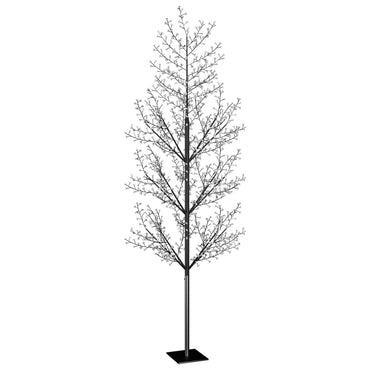 Julgran 1200 LED-lampor körsbärsblom 400 cm blåvitt ljus
