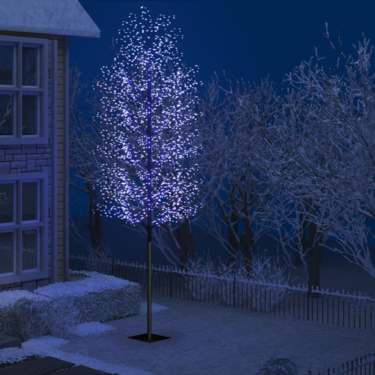 Weihnachtsbaum 2000 LEDs Kirschblüte 500 cm blaues weißes Licht