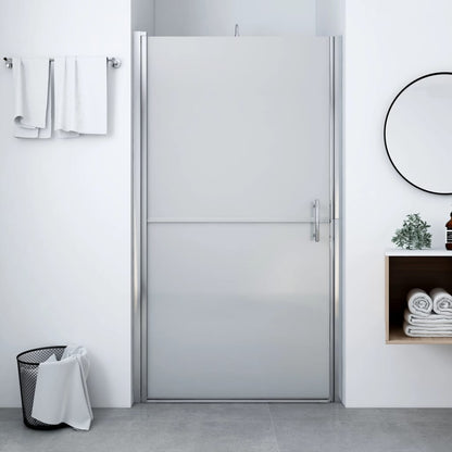 brusedør 91x195 cm matteret hærdet glas
