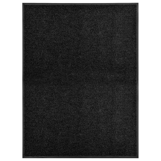 waschbare Fußmatte 90x120 cm schwarz
