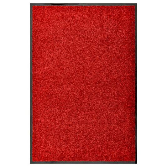 vaskbar dørmåtte 60x90 cm rød