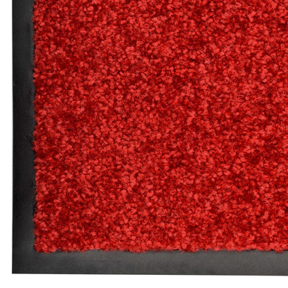 vaskbar dørmåtte 90x120 cm rød
