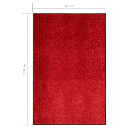 vaskbar dørmåtte 120x180 cm rød