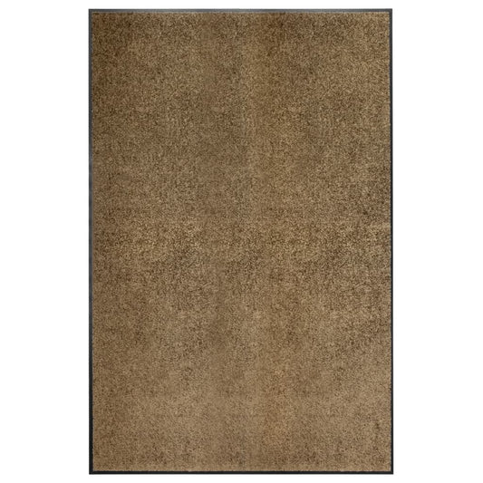 vaskbar dørmåtte 120x180 cm brun