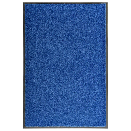 vaskbar dørmåtte 60x90 cm blå