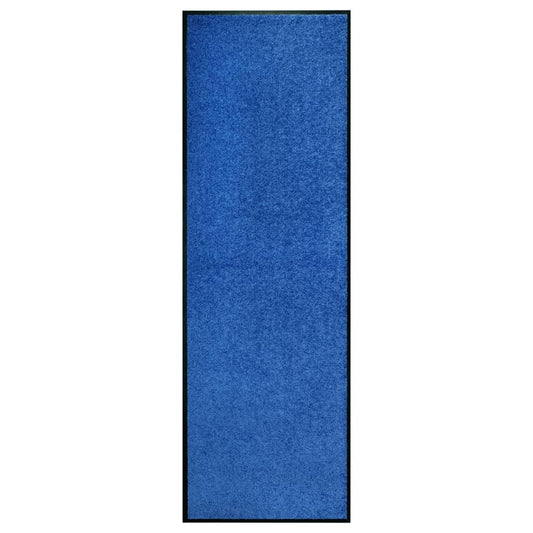 vaskbar dørmåtte 60x180 cm blå