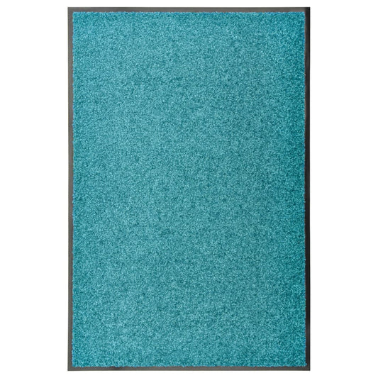 vaskbar dørmåtte 60x90 cm cyanblå