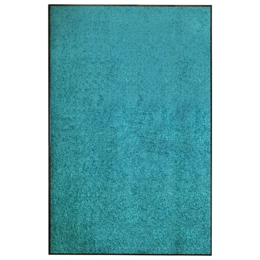 vaskbar dørmåtte 120x180 cm cyanblå