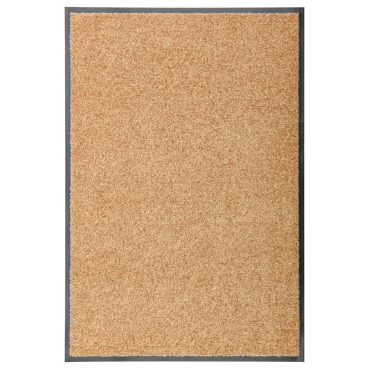 vaskbar dørmåtte 60x90 cm cremefarvet