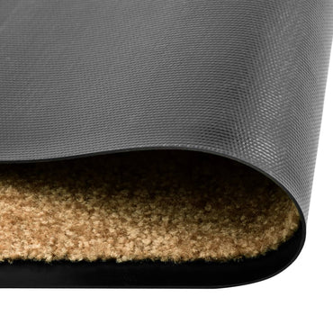 vaskbar dørmåtte 60x180 cm cremefarvet