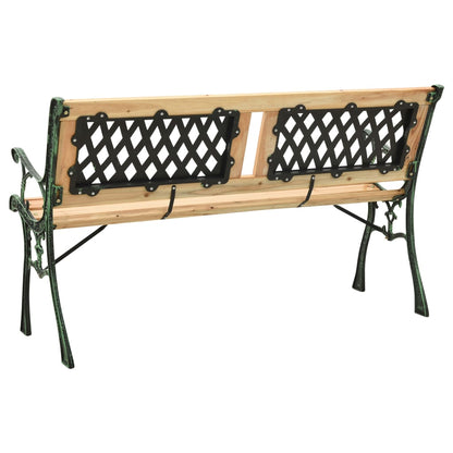 havebænk 122 cm støbejern og massivt grantræ