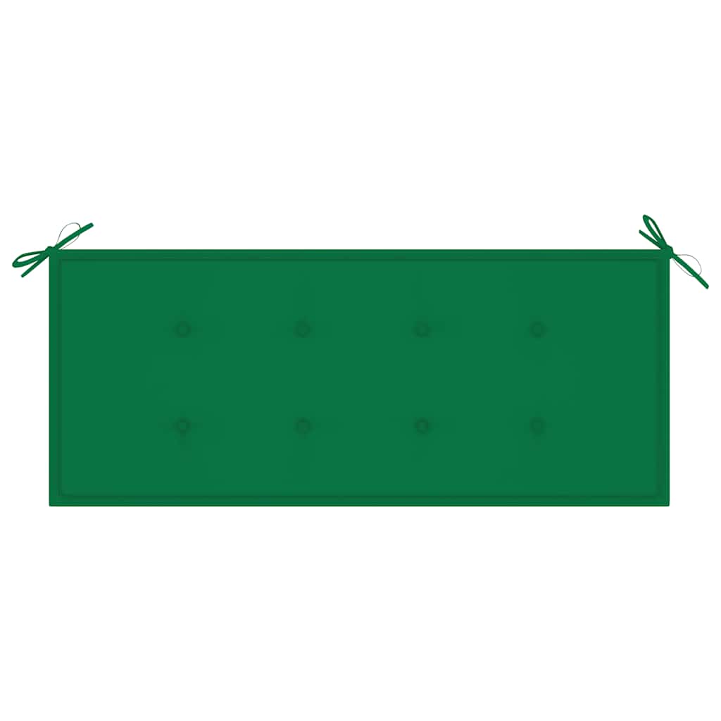 foldbar havebænk med hynde 118 cm bambus
