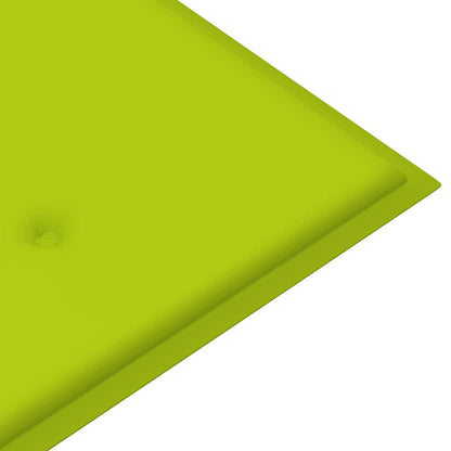 foldbar havebænk med hynde 118 cm bambus