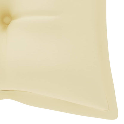 foldbar havebænk med hynde 118 cm bambus