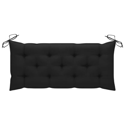 foldbar havebænk med hynde 118 cm bambus