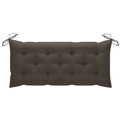 foldbar havebænk med hynde 118 cm bambus