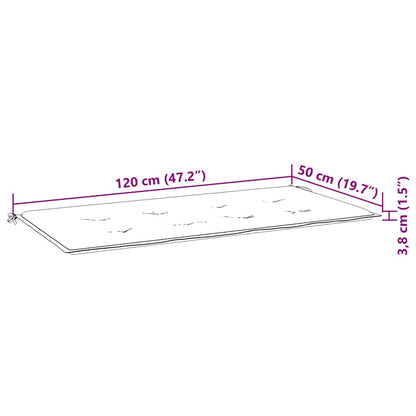 havebænk med hynde 120 cm bambus