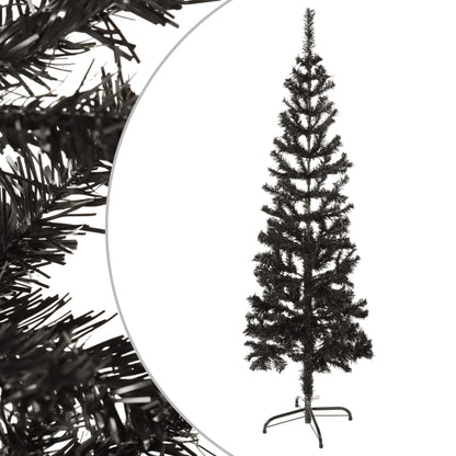 schmaler Weihnachtsbaum 150 cm schwarz