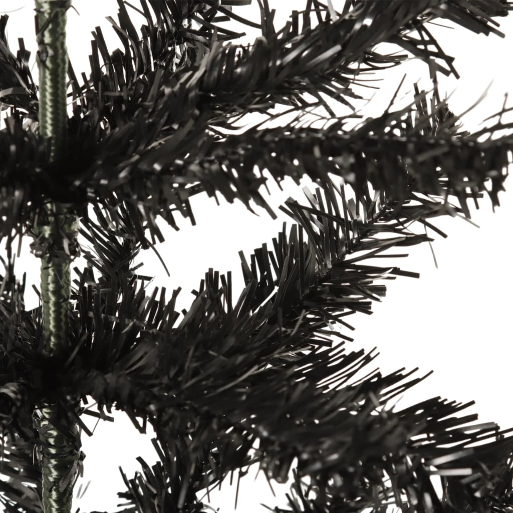 schmaler Weihnachtsbaum 150 cm schwarz