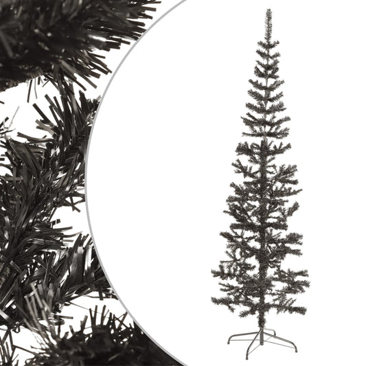schmaler Weihnachtsbaum 240 cm schwarz