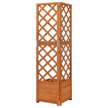 espalier med plantekasse til hjørne 40x40x150 cm fyrretræ
