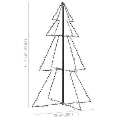 lysende juletræ 78x120 cm 160 LED'er indendørs/udendørs