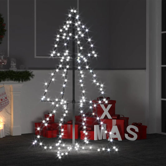 lysende juletræ 78x120 cm 160 LED'er indendørs/udendørs