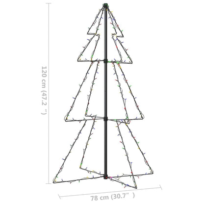 lysende juletræ 78x120 cm 160 LED'er indendørs/udendørs