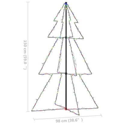 lysende juletræ 98x150 cm 200 LED'er indendørs/udendørs