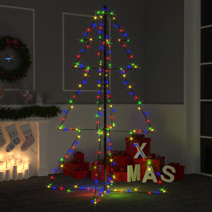 lysende juletræ 98x150 cm 200 LED'er indendørs/udendørs