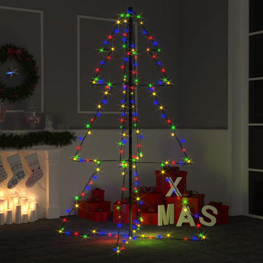 lysende juletræ 98x150 cm 200 LED'er indendørs/udendørs
