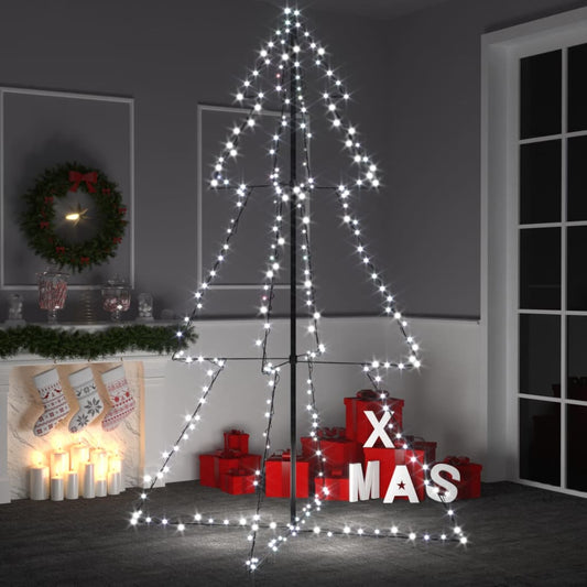 lysende juletræ 118x180 cm 240 LED'er indendørs/udendørs