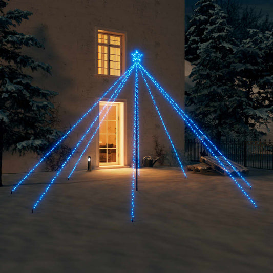 LED-juletræ 576 LED'er 3,6 m inde/ude blåt lys