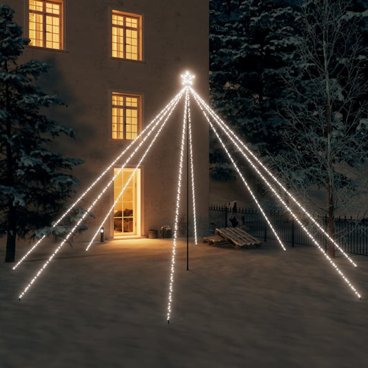 LED-juletræ 800 LED'er 5 m inde/ude koldt hvidt lys
