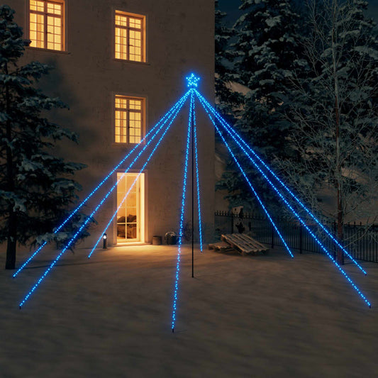 LED-juletræ 800 LED'er 5 m inde/ude blåt lys