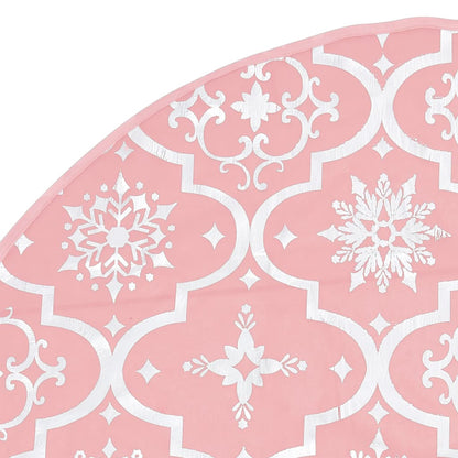 luksuriøs skjuler til juletræsfod med julesok 122 cm stof pink