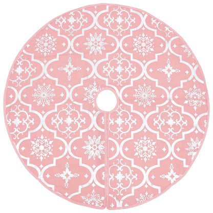 luksuriøs skjuler til juletræsfod med julesok 150 cm stof pink